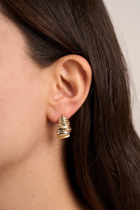 Heliophilia Silver Pendientes de Oro con Recubrimiento de Laca